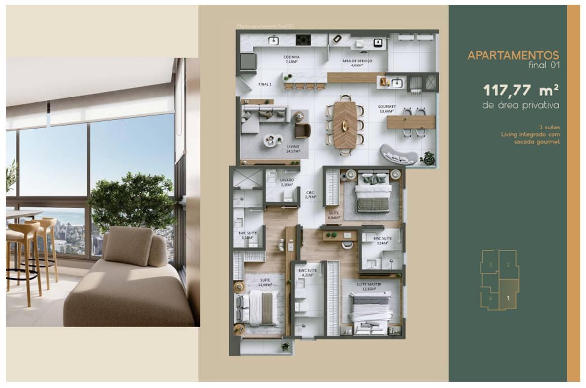 Apartamento, 3 quartos, 117 m² - Foto 12