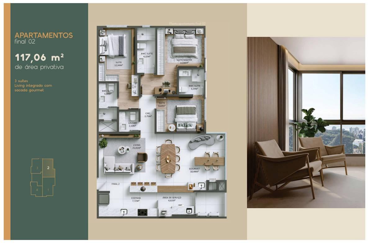 Apartamento, 3 quartos, 117 m² - Foto 15